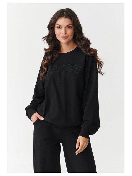Makadamia Makadamia Dres M890 Czarny Oversize