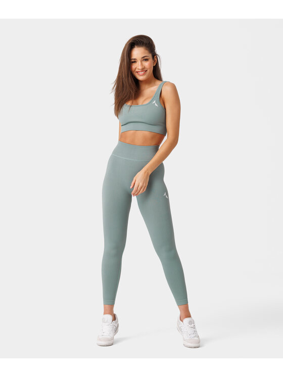 Carpatree Carpatree Legginsy Rib leggings Zielony Fitted Fit