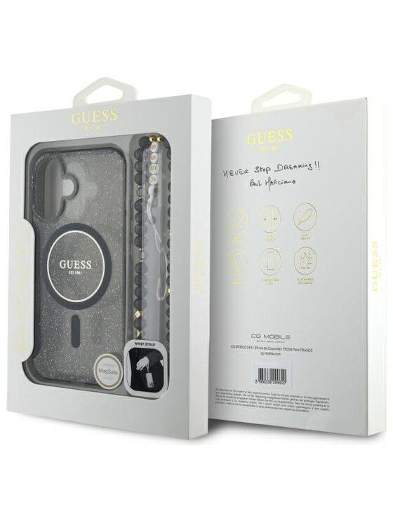 Guess Guess Etui na telefon Apple iPhone 16 Czarny