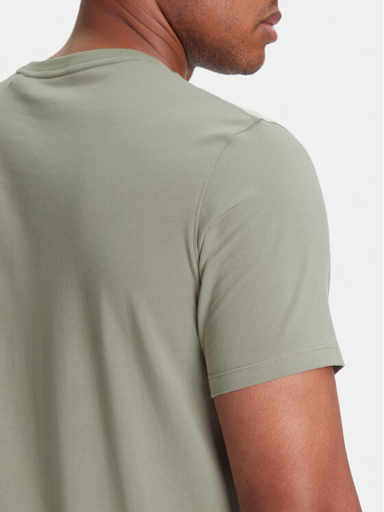 Guess Guess Marškinėliai M4GI70 KC9X0 Chaki Slim Fit