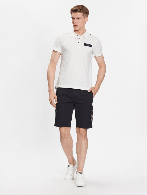 Aeronautica Militare Aeronautica Militare Polo marškinėliai 231PO1696J599 Balta Regular Fit