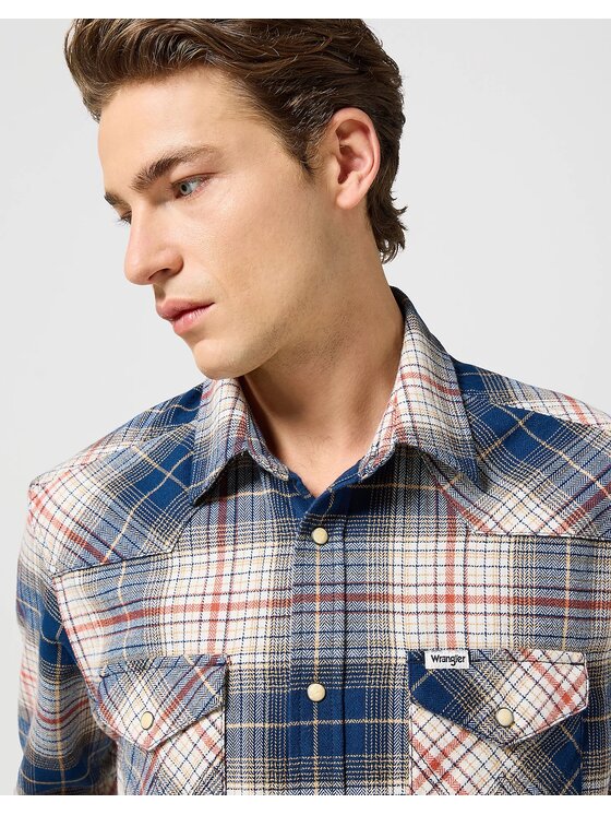 Wrangler Wrangler Koszula WESTERN SHIRT 112357248 Granatowy Regular Fit