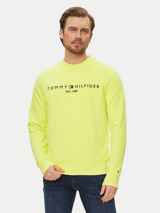 Yellow tommy sweatshirt hotsell