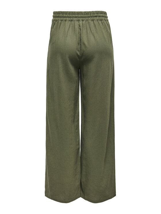 JDY JDY Kalhoty z materiálu Say 15318361 Zelená Loose Fit