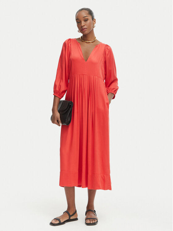 Iconique Iconique Лятна рокля Emma IC26-090 Червен Relaxed Fit