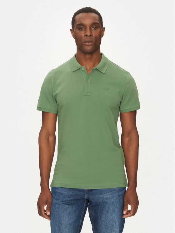 Mustang Polokošeľa Pierre 1016295 Zelená Slim Fit