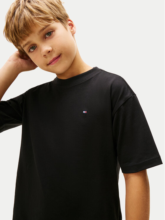 Tommy Hilfiger Tommy Hilfiger T-Shirt Essential Archive KB0KB09646 Μαύρο Regular Fit