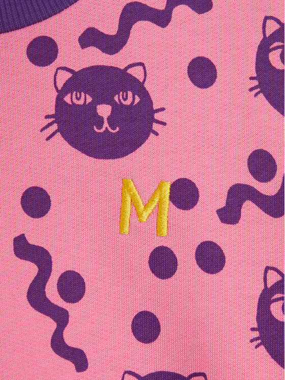 MINI RODINI MINI RODINI Суитшърт Squiggly Cats 2512012228 Розов Regular Fit