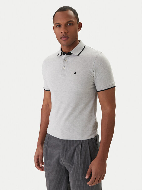 Jack & Jones Jack & Jones Pólóing Paulos 12136668 Szürke Slim Fit