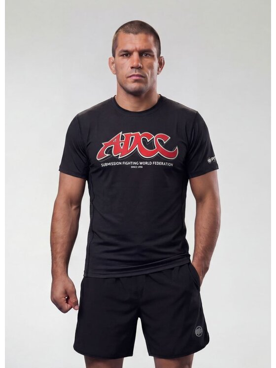 PITBULL PITBULL Koszulka techniczna ADCC Czarny Regular Fit