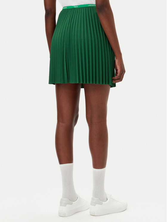 Lacoste Lacoste Fustă plisată JF1403 Verde Regular Fit
