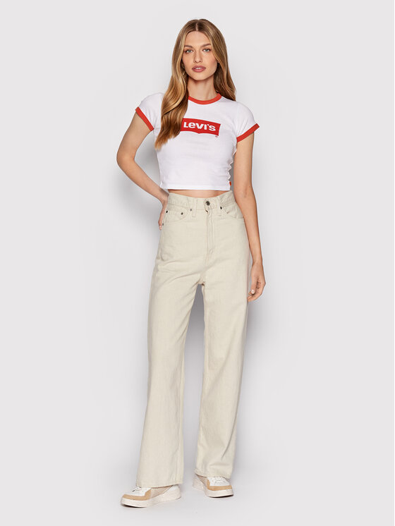 Levi's® Levi's® T-Shirt Graphic Ringer A3523-0004 Λευκό Regular Fit