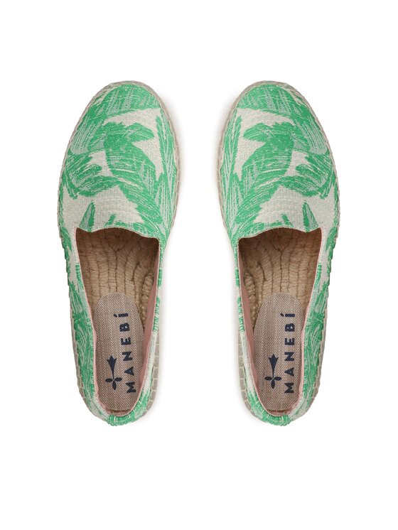 Manebi Manebi Espadryle Cotton Jaquard Double Sole Espadrilles G 4.8 D0 Zielony
