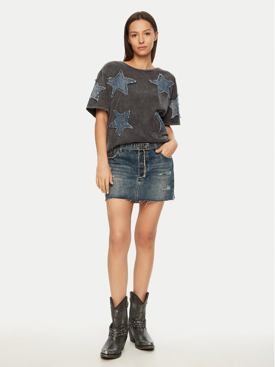 One Teaspoon One Teaspoon Spódnica mini 26681 Granatowy Regular Fit
