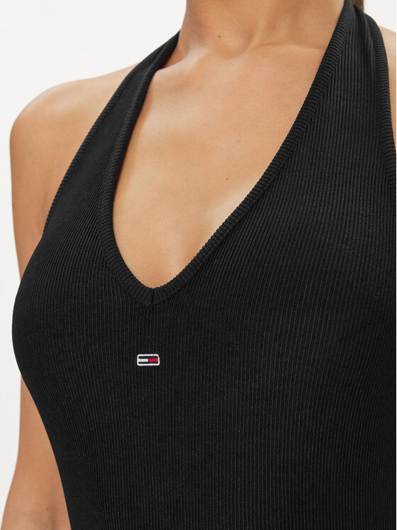 Tommy Jeans Tommy Jeans Top DW0DW17883 Schwarz Slim Fit