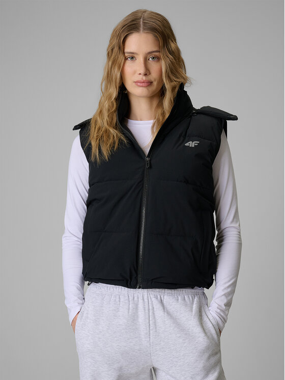 4F 4F Športová vesta ESSENTIAL 3 Čierna Loose Fit
