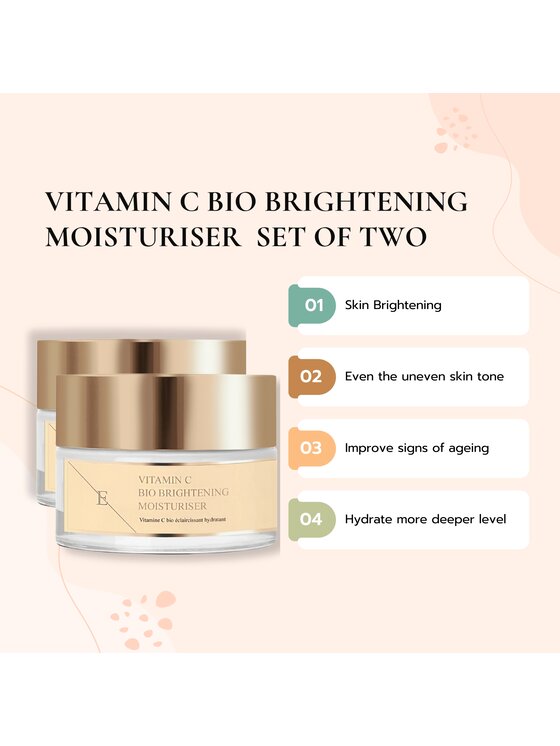 Erthskin London Erthskin London 2x Witamina C Bio Rozświetlający krem ​​nawilżający Krem na dzień