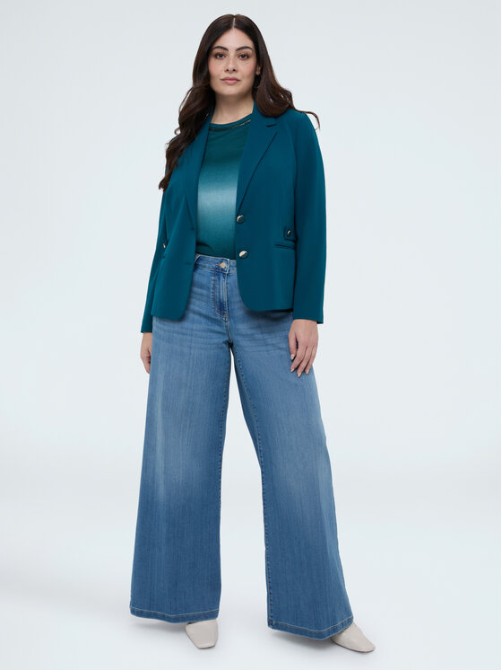 Fiorella Rubino Fiorella Rubino Jeansy P463T305222N004 Turkusowy Flared Fit