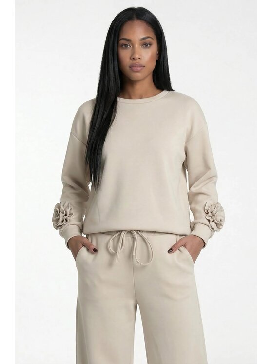FIGL FIGL Φόρμα M1316 Μπεζ Straight Fit