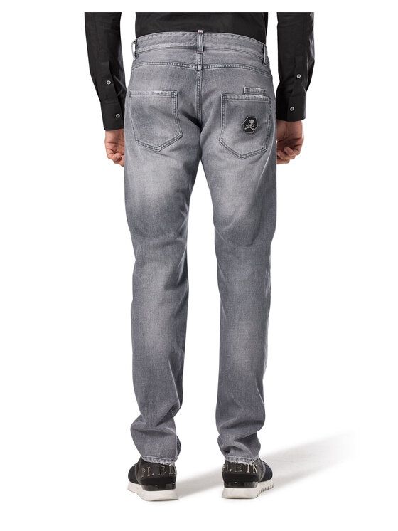 PHILIPP PLEIN PHILIPP PLEIN Džínsy 30789 Sivá Straight Fit