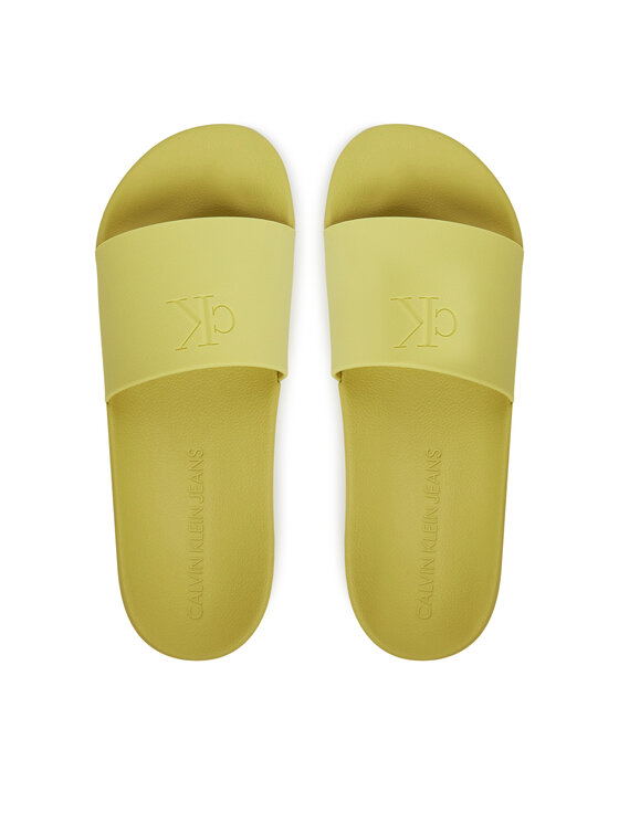 Calvin Klein Jeans Calvin Klein Jeans Şlapi Slide Monogram Tpu YW0YW01715 Galben