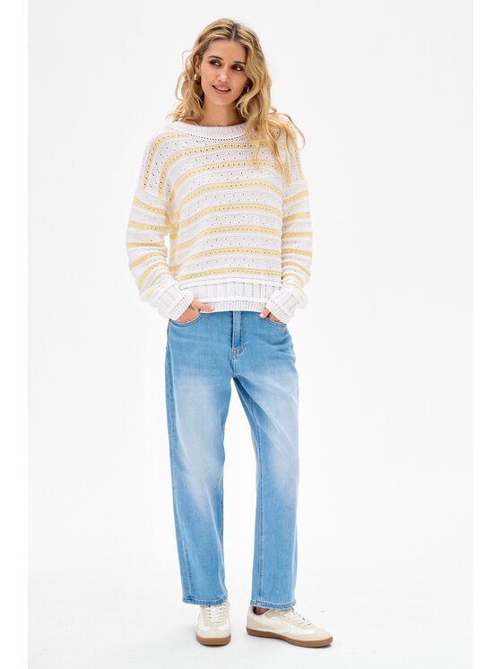 blue shadow blue shadow Sweter Kera Żółty Regular Fit