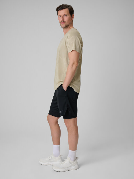 4F 4F Szorty sportowe ATHLETIC Czarny Regular Fit