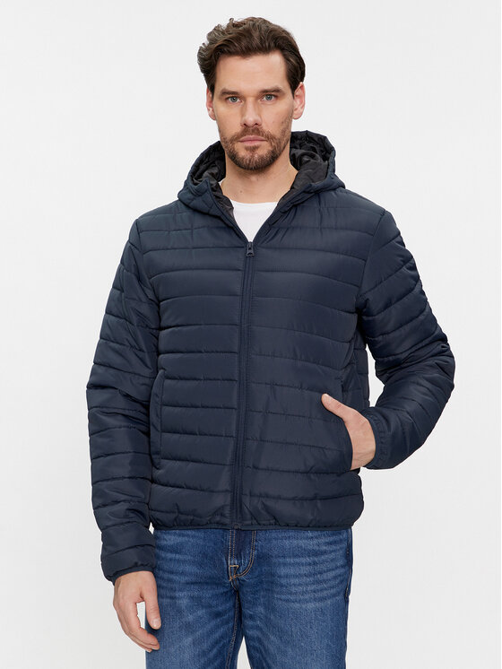 Brave Soul Giubbotto piumino MJK-GARSTANGNAVY Blu scuro Regular Fit, taglia : M