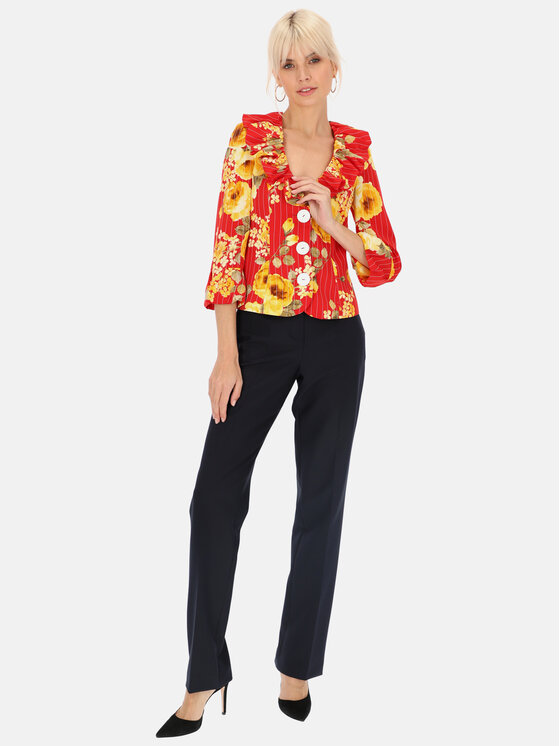 Potis & Verso Potis & Verso Marynarka Altea Czerwony Regular Fit