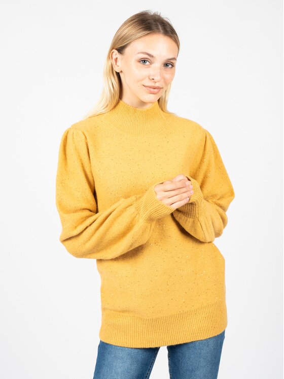 Silvian Heach Silvian Heach Sweter CVA22189LU | Melisia Żółty Regular Fit