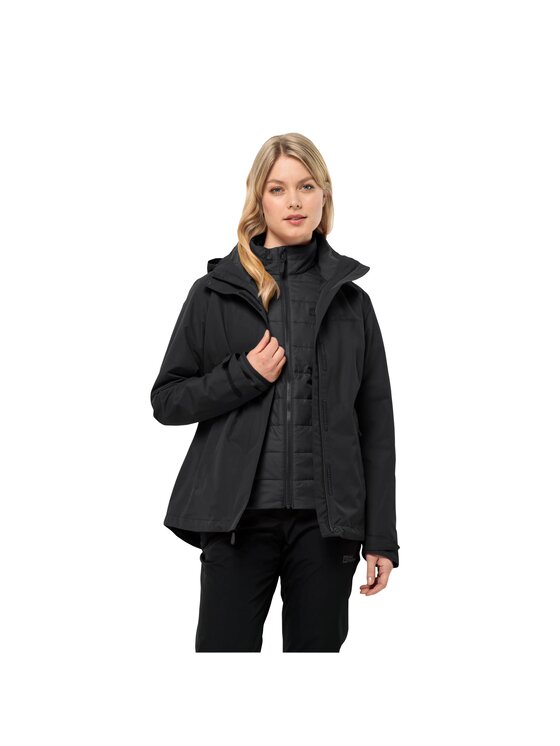 Jack Wolfskin Jack Wolfskin Kurtka przejściowa 1115601_6000 Czarny Regular Fit