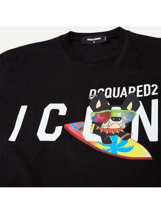 Dsquared2 Dsquared2 T-Shirt 79GC0064 S23009 900 Černá Regular Fit