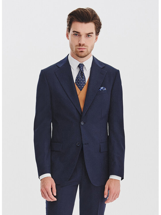 Pako Lorente Pako Lorente Marynarka P25WF-3G-006 Granatowy Super Slim Fit