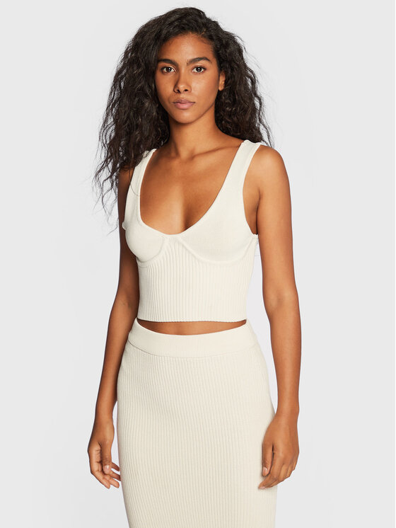 Gina Tricot Top Rita 17566 Bej Slim Fit