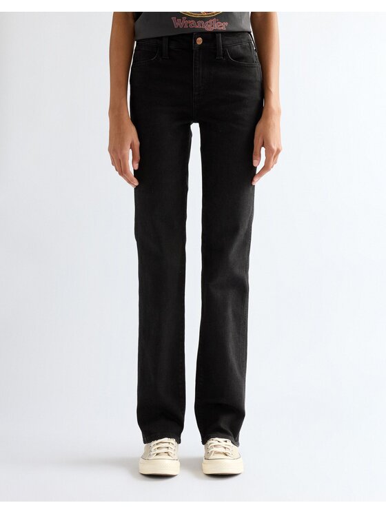Wrangler Wrangler Jeansy STRAIGHT Czarny Straight Leg