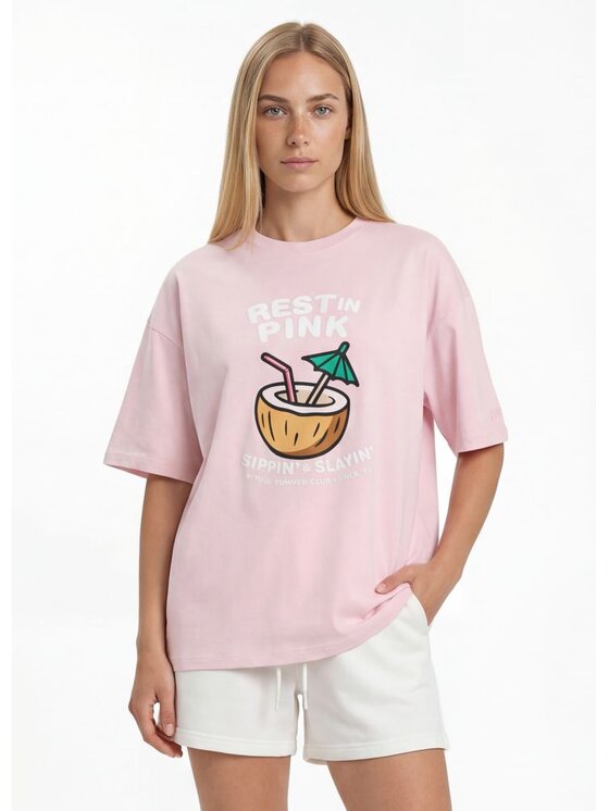 PITBULL PITBULL T-Shirt REST IN PINK Różowy Regular Fit