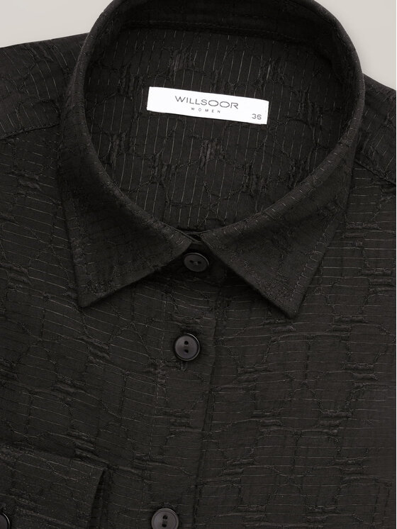 Willsoor Willsoor Koszula 61372 Czarny Oversize