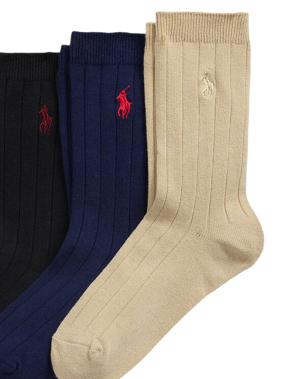 Polo Ralph Lauren Polo Ralph Lauren Σετ ψηλές κάλτσες παιδικές 3 τεμαχίων 444979301001 Έγχρωμο