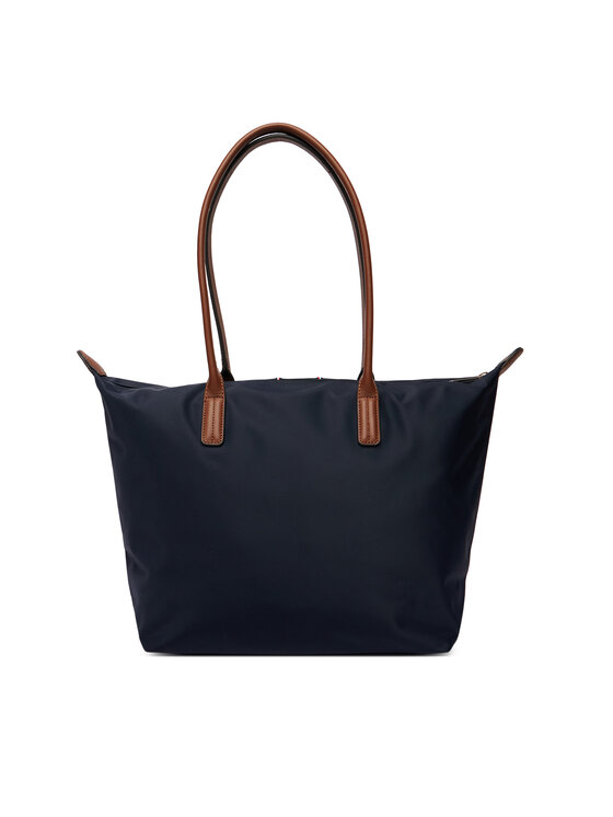 Tommy Hilfiger Tommy Hilfiger Táska Popette Tote Corp AW0AW17706 Sötétkék