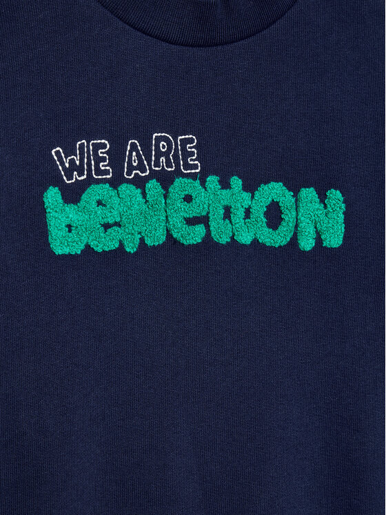 United Colors Of Benetton United Colors Of Benetton Pulóver 3J68G104C Sötétkék Regular Fit