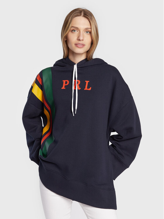 Polo Ralph Lauren Džemperis ar kapuci 211873074001 Tumši zils Oversize