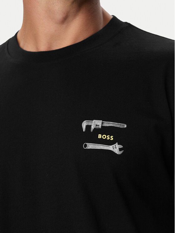 BOSS BOSS Футболка Te Tools 50571290 Чорний Regular Fit