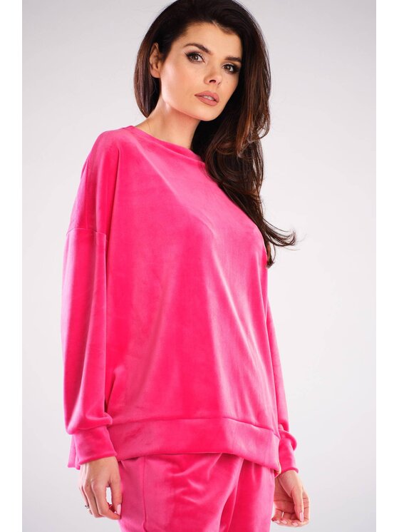 Awama Awama Bluza A410 Różowy Basic Fit
