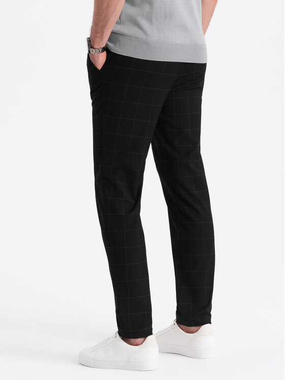 Ombre Ombre Chino kalhoty OM-PACP-0187 Černá Regular Fit