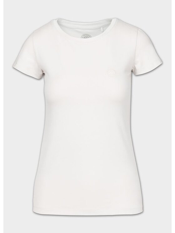 PITBULL PITBULL T-Shirt DISCOVERY LOGO Biały Regular Fit