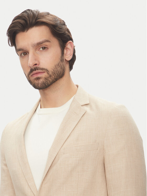Lindbergh Lindbergh Garnitur 30-606060 Beżowy Slim Fit