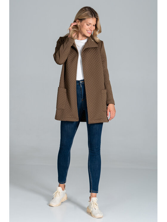 FIGL FIGL Παλτό M814 Καφέ Regular Fit