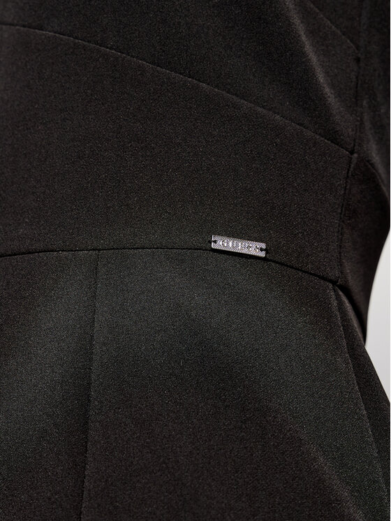 Guess Guess Kokteilinė suknelė W1GK0S WB4H2 Juoda Slim Fit