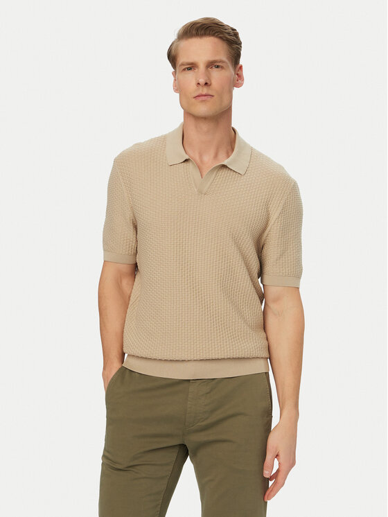 BOSS BOSS Pólóing H-Natalo 50561613 Bézs Regular Fit