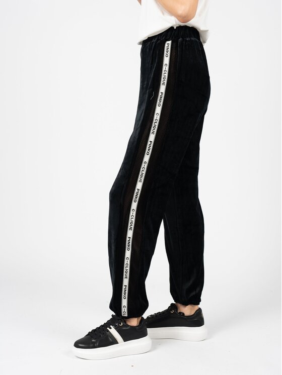 PINKO PINKO Kalhoty z materiálu 1C10BE 8190 | Wembley 2 Pants Černá Regular Fit